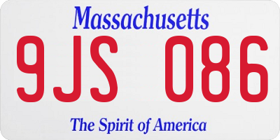 MA license plate 9JS086