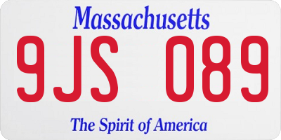 MA license plate 9JS089