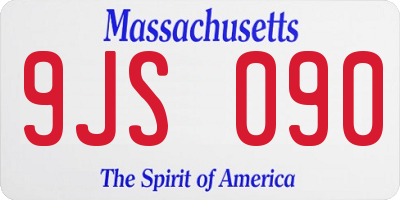 MA license plate 9JS090