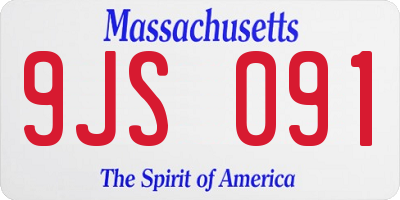 MA license plate 9JS091