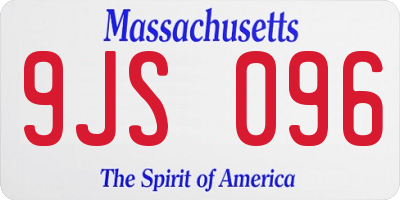 MA license plate 9JS096