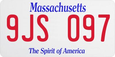 MA license plate 9JS097
