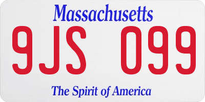 MA license plate 9JS099