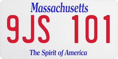 MA license plate 9JS101
