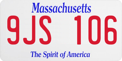 MA license plate 9JS106