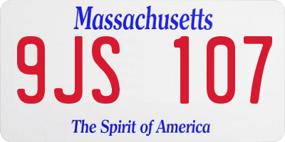 MA license plate 9JS107
