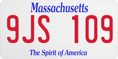 MA license plate 9JS109