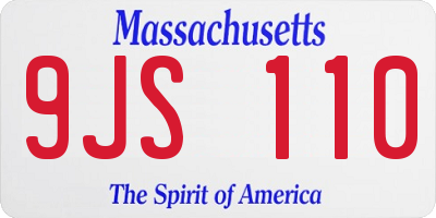 MA license plate 9JS110