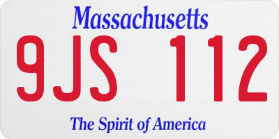 MA license plate 9JS112