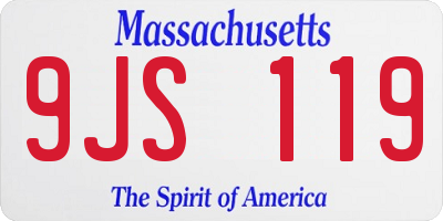 MA license plate 9JS119