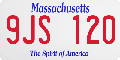 MA license plate 9JS120