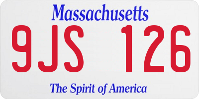 MA license plate 9JS126