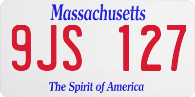 MA license plate 9JS127
