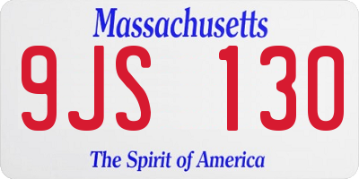 MA license plate 9JS130