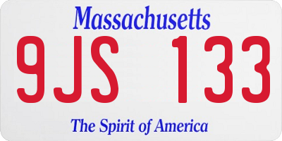 MA license plate 9JS133