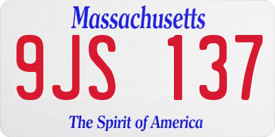 MA license plate 9JS137