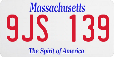 MA license plate 9JS139