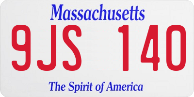 MA license plate 9JS140