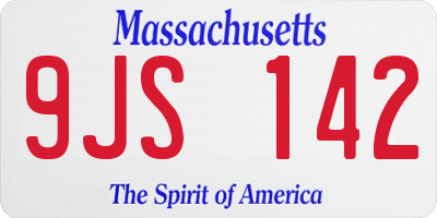 MA license plate 9JS142