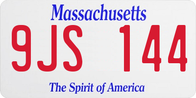 MA license plate 9JS144