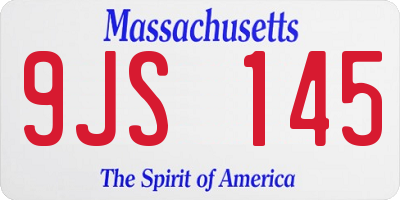 MA license plate 9JS145