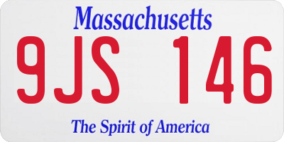 MA license plate 9JS146