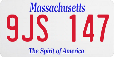 MA license plate 9JS147