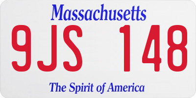 MA license plate 9JS148