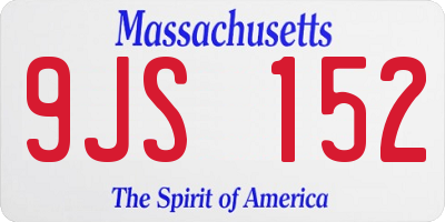 MA license plate 9JS152