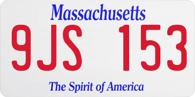 MA license plate 9JS153