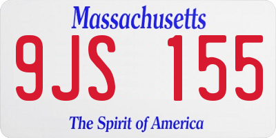 MA license plate 9JS155