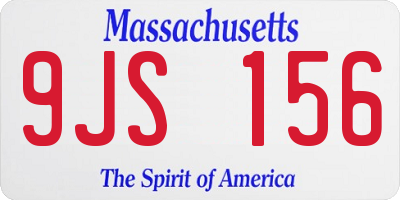 MA license plate 9JS156