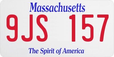 MA license plate 9JS157