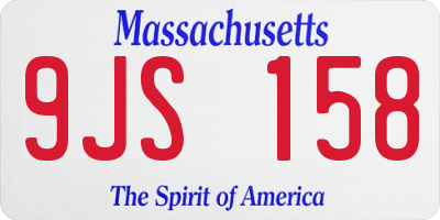 MA license plate 9JS158