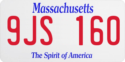 MA license plate 9JS160
