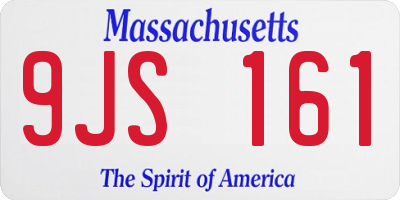 MA license plate 9JS161