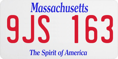 MA license plate 9JS163
