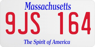 MA license plate 9JS164