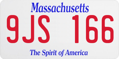 MA license plate 9JS166