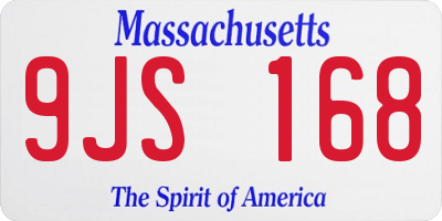MA license plate 9JS168