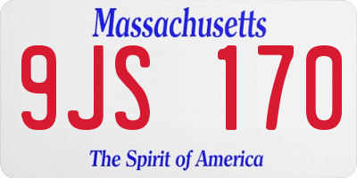 MA license plate 9JS170