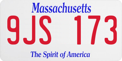 MA license plate 9JS173