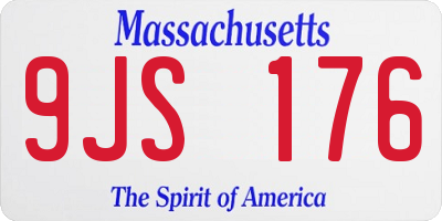 MA license plate 9JS176