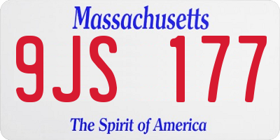 MA license plate 9JS177