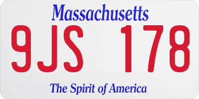 MA license plate 9JS178