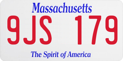 MA license plate 9JS179