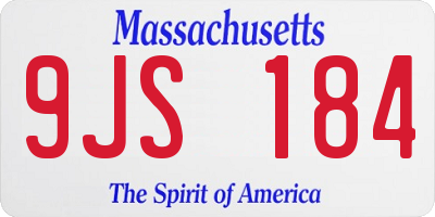MA license plate 9JS184