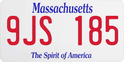 MA license plate 9JS185