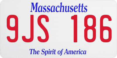 MA license plate 9JS186
