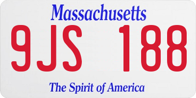 MA license plate 9JS188